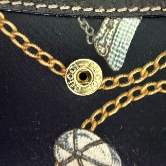 EUC Gucci Leather and Silk Patterned Wallet (RARE) - Picture 3 of 10